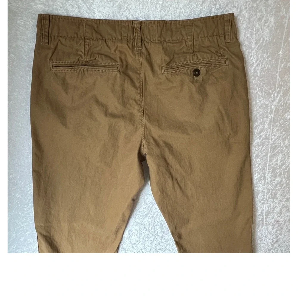 American Eagle Original Straight Cotton Chino Pants Men's size 32 x 34 Brown - Picture 9 of 12